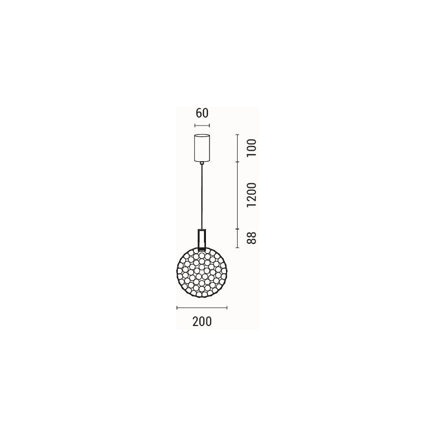 Lámpara LED colgante PERFORATO LED/6,3W/230V 3000K dorado diá. 20 cm