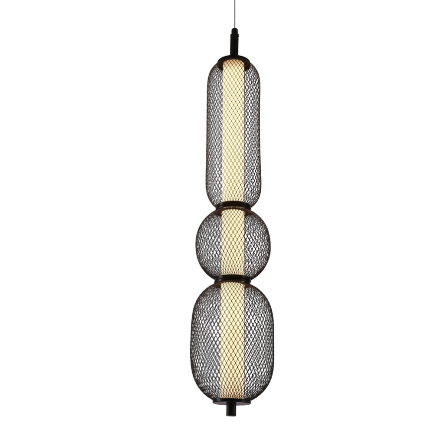 Lámpara LED colgante PUMA LED/15W/230V diámetro 14 cm negra