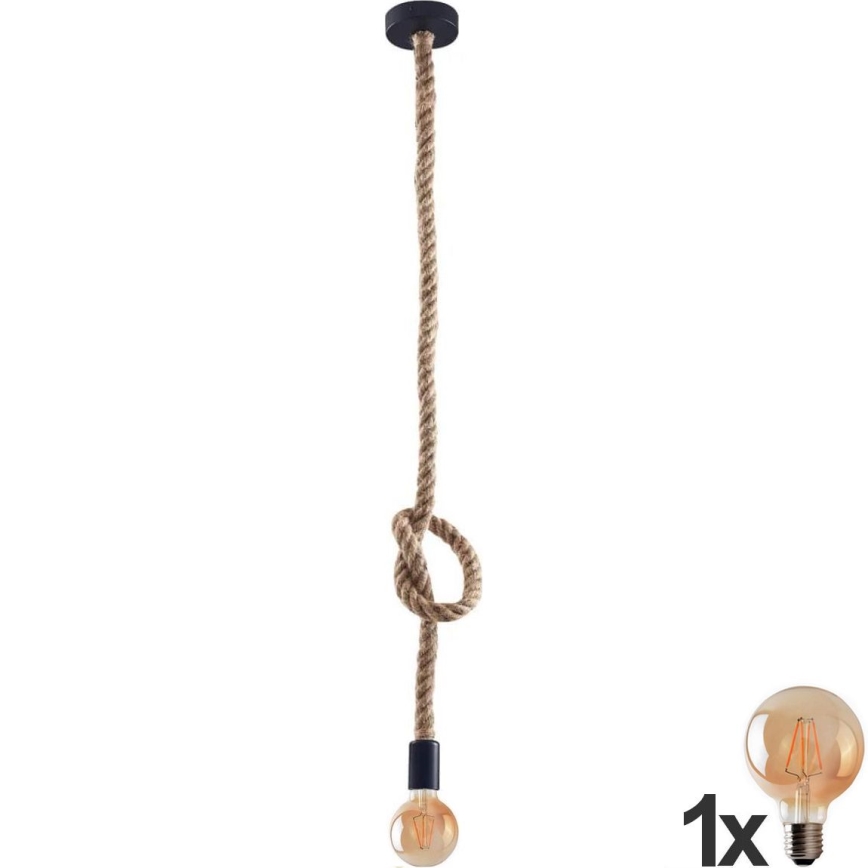 Lámpara LED colgante ROPE 1xE27/8W/230V