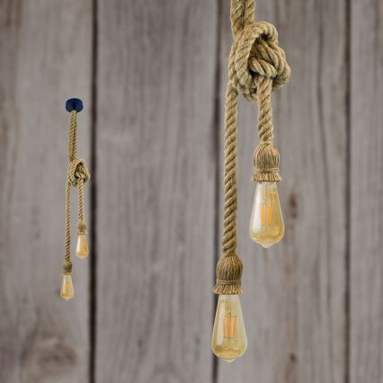 Lámpara LED colgante ROPE 2xE27/10W/230V