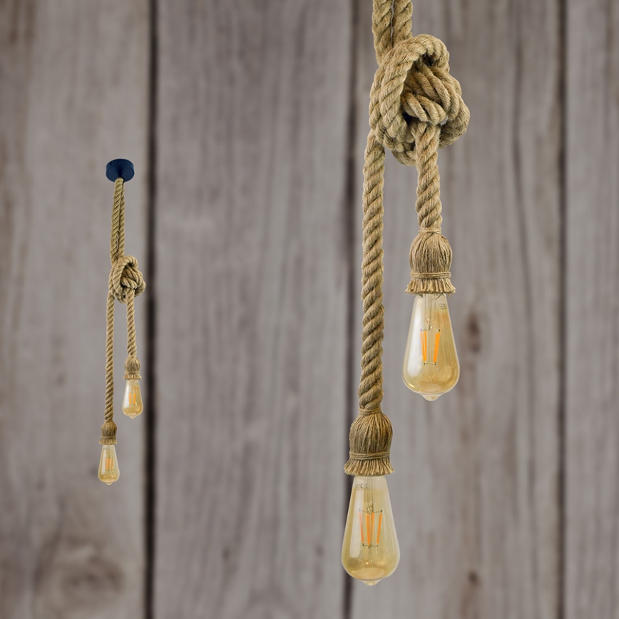 Lámpara LED colgante ROPE 2xE27/10W/230V