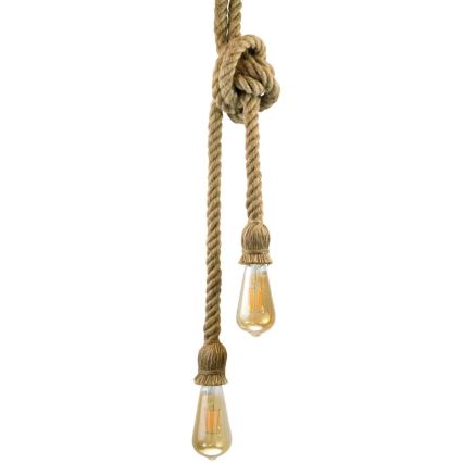 Lámpara LED colgante ROPE 2xE27/10W/230V