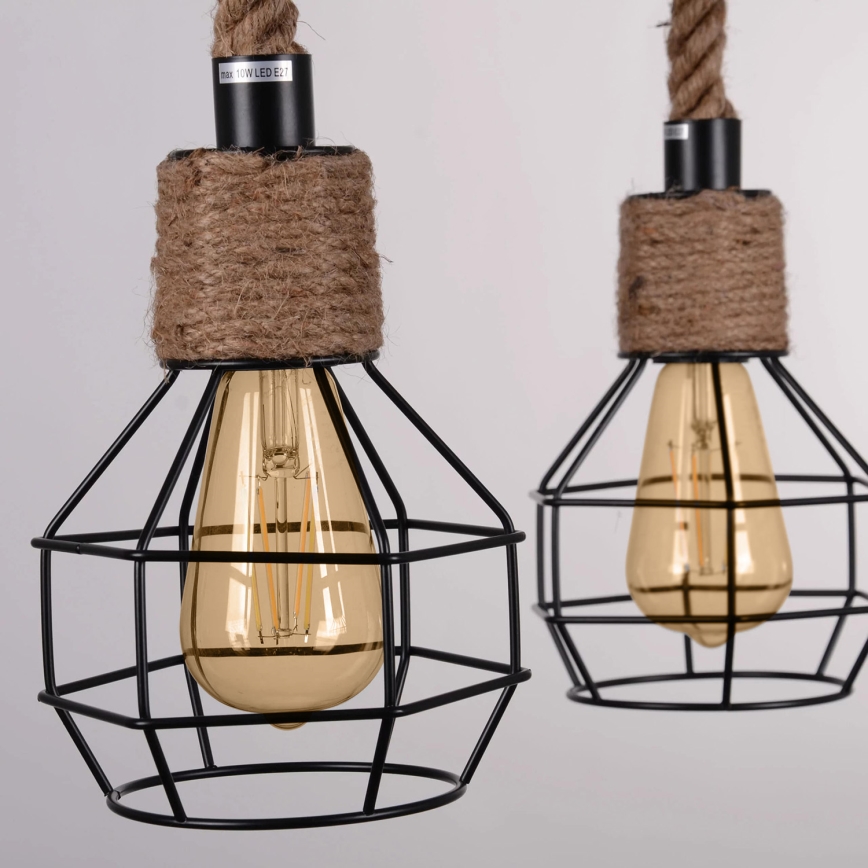 Lámpara LED colgante ROPE ALEGRA 4xE27/10W/230V