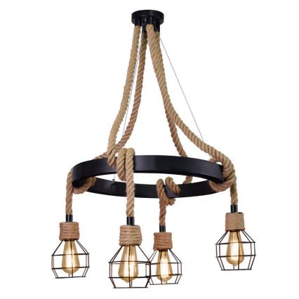 Lámpara LED colgante ROPE ALEGRA 4xE27/10W/230V