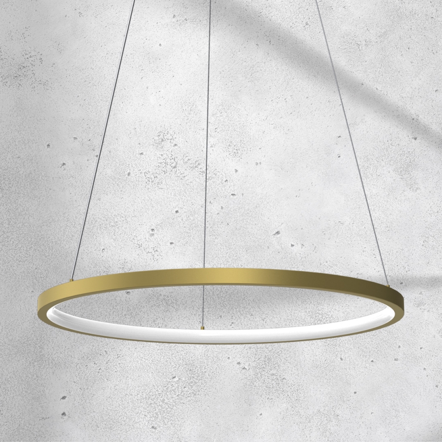 Lámpara LED colgante con cable ROTONDA LED/27W/230V dorado