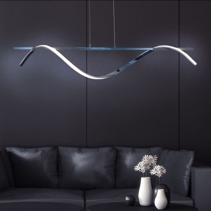 Lámpara LED colgante RUMBA LED/23W/230V 4000K cromo brillante