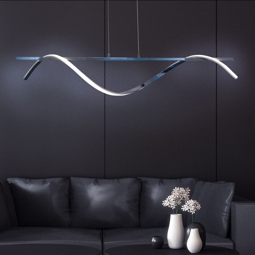 Lámpara LED colgante RUMBA LED/23W/230V 4000K cromo brillante