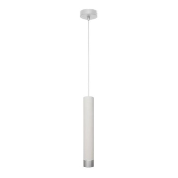 Lámpara LED colgante TUBA 1xGU10/4,8W/230V blanco/cromo brillante