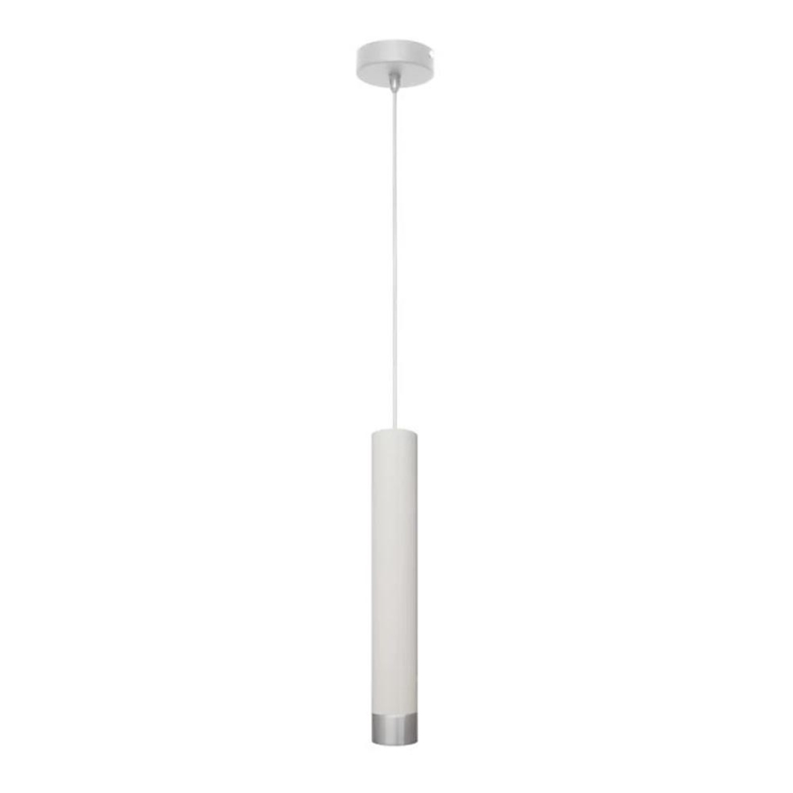 Lámpara LED colgante TUBA 1xGU10/4,8W/230V blanco/cromo mate