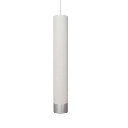 Lámpara LED colgante TUBA 1xGU10/4,8W/230V blanco/cromo mate