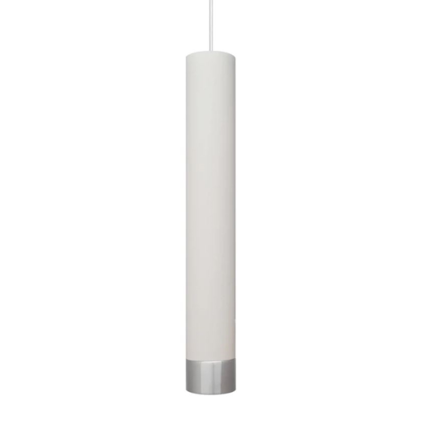 Lámpara LED colgante TUBA 1xGU10/4,8W/230V blanco/cromo mate