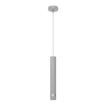Lámpara LED colgante TUBA 1xGU10/4,8W/230V gris/cromo brillante