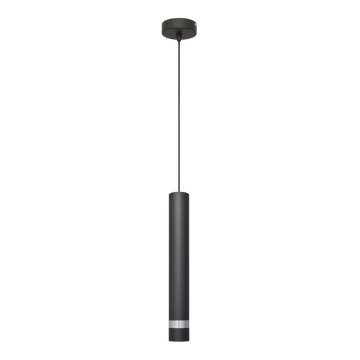 Lámpara LED colgante TUBA 1xGU10/4,8W/230V negro/cromo brillante