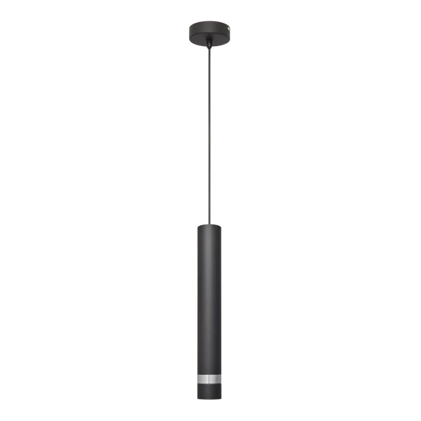 Lámpara LED colgante TUBA 1xGU10/4,8W/230V negro/cromo brillante