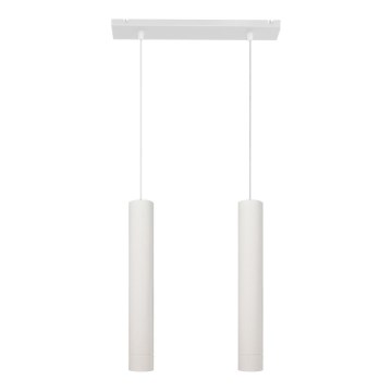 Lámpara LED colgante TUBA 2xGU10/4,8W/230V blanca