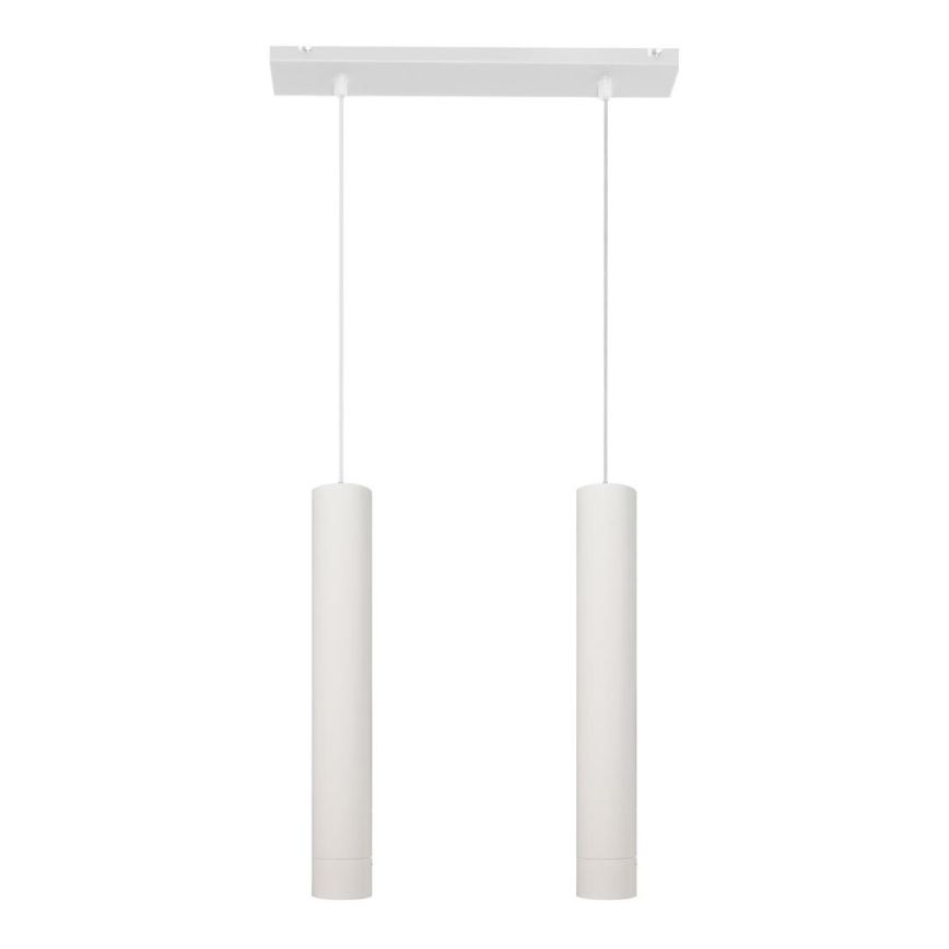 Lámpara LED colgante TUBA 2xGU10/4,8W/230V blanca