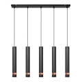Lámpara LED colgante TUBA 5xGU10/6,5W/230V negro/cobre