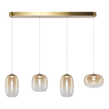 Lámpara LED colgante VASO LED/15W/230V dorado/ahumado