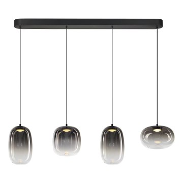 Lámpara LED colgante VASO LED/15W/230V negro/ahumado