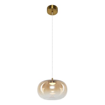 Lámpara LED colgante VASO LED/4W/230V diá. 18 cm dorado/ahumado