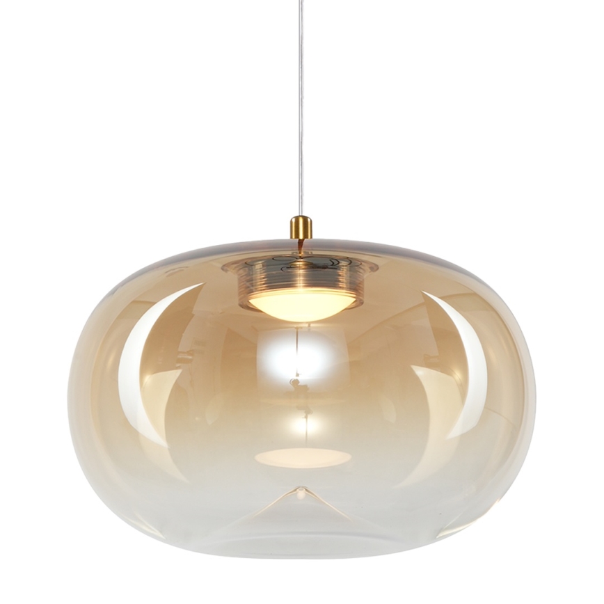 Lámpara LED colgante VASO LED/4W/230V diá. 18 cm dorado/ahumado