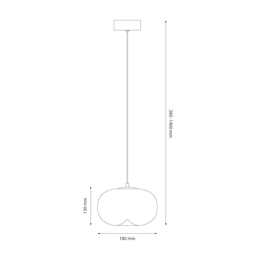 Lámpara LED colgante VASO LED/4W/230V diá. 18 cm dorado/ahumado