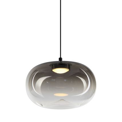 Lámpara LED colgante VASO LED/4W/230V diá. 18 cm negro/ahumado