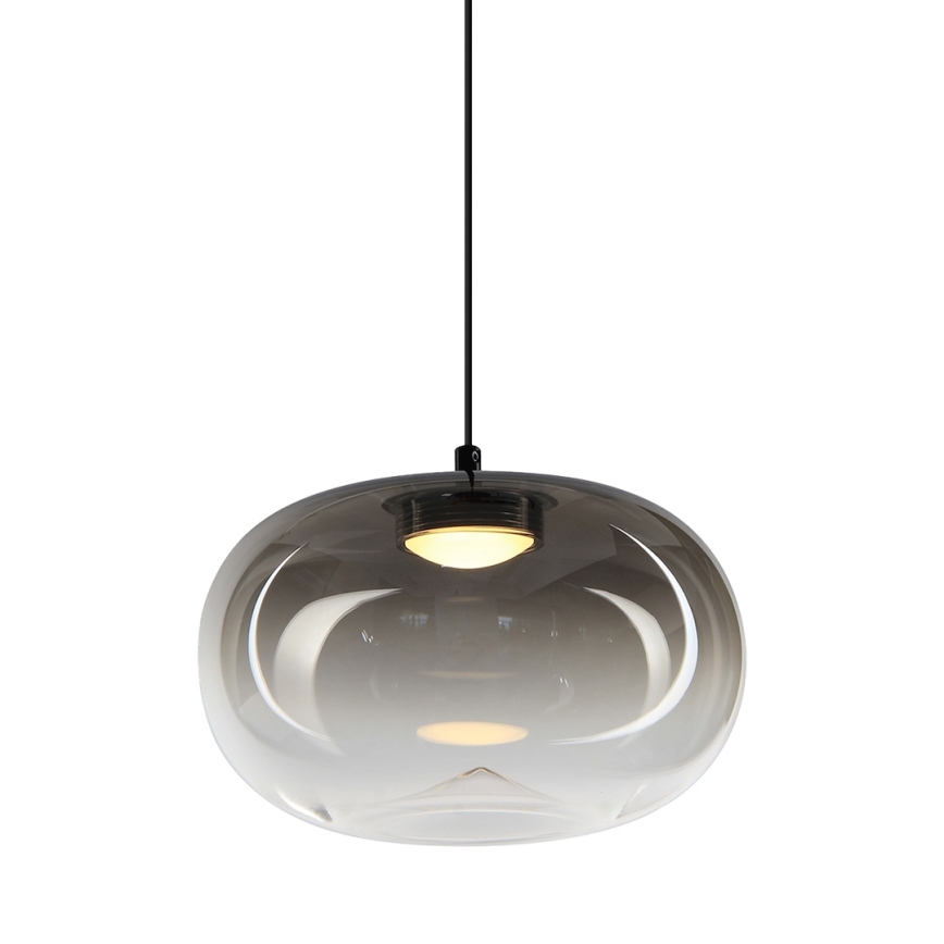 Lámpara LED colgante VASO LED/4W/230V diá. 18 cm negro/ahumado