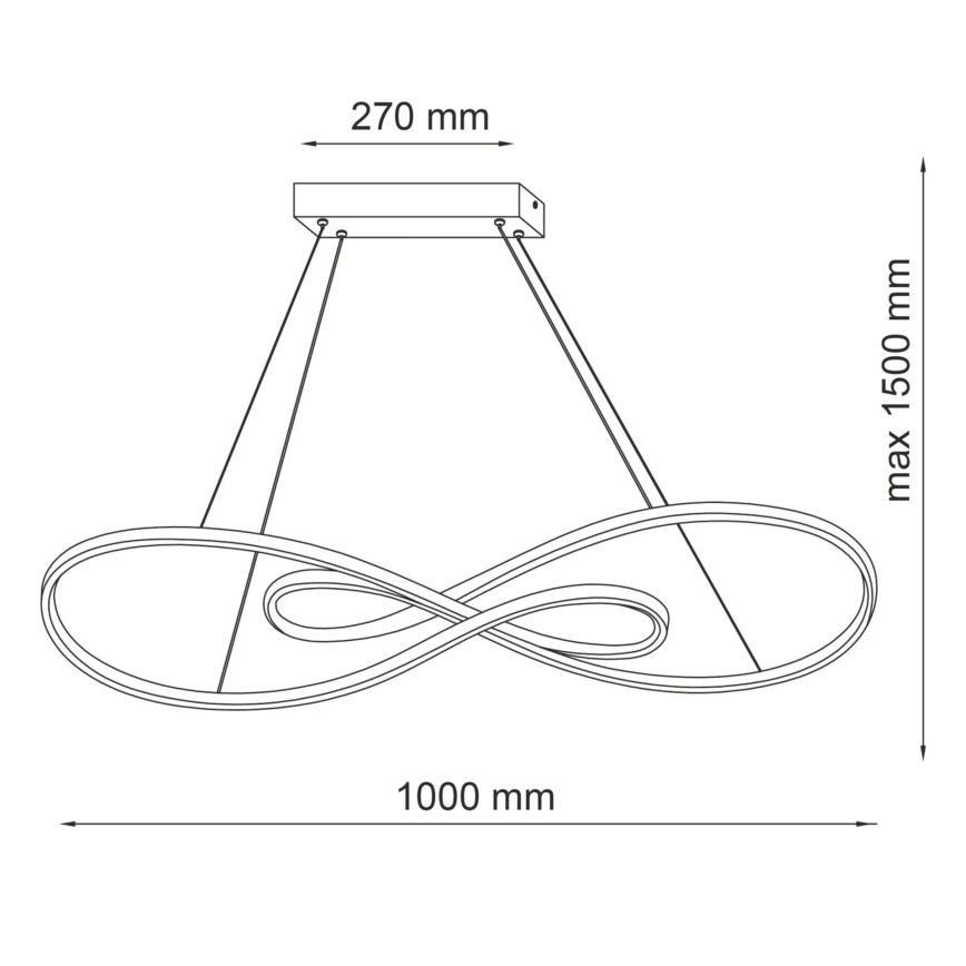 Lámpara LED colgante ZUMBA LED/50W/230V dorado