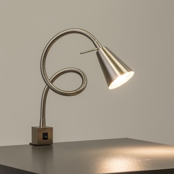 Lámpara LED con pinza 1x GU10/4,7 W/230 V cromo mate