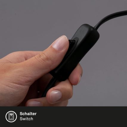 Lámpara LED con pinza 1xE27/4,2W/230V 2700K negra