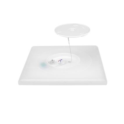 LED Lámpara de baño con sensor de movimiento y crepuscular NIVERA LED/12W/230V IP54 3000/4000/6000K 22,5x22,5 cm blanco + control remoto