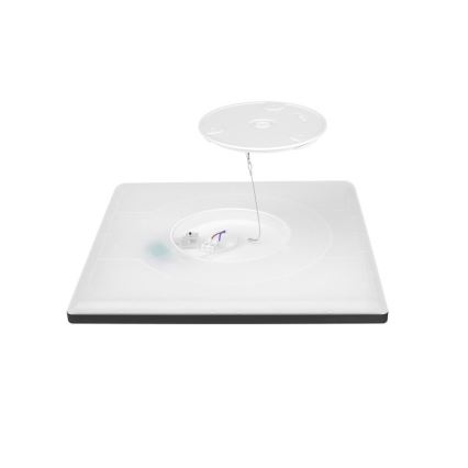 LED Lámpara de baño con sensor de movimiento y crepuscular NIVERA LED/12W/230V IP54 3000/4000/6000K 22,5x22,5 cm negro + control remoto