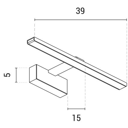 Lámpara LED de cuadro LED/9W/230V 3000K 39 cm negro