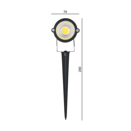 Lámpara LED de exterior BLAKE LED/5W/230V 3000K IP65 negra