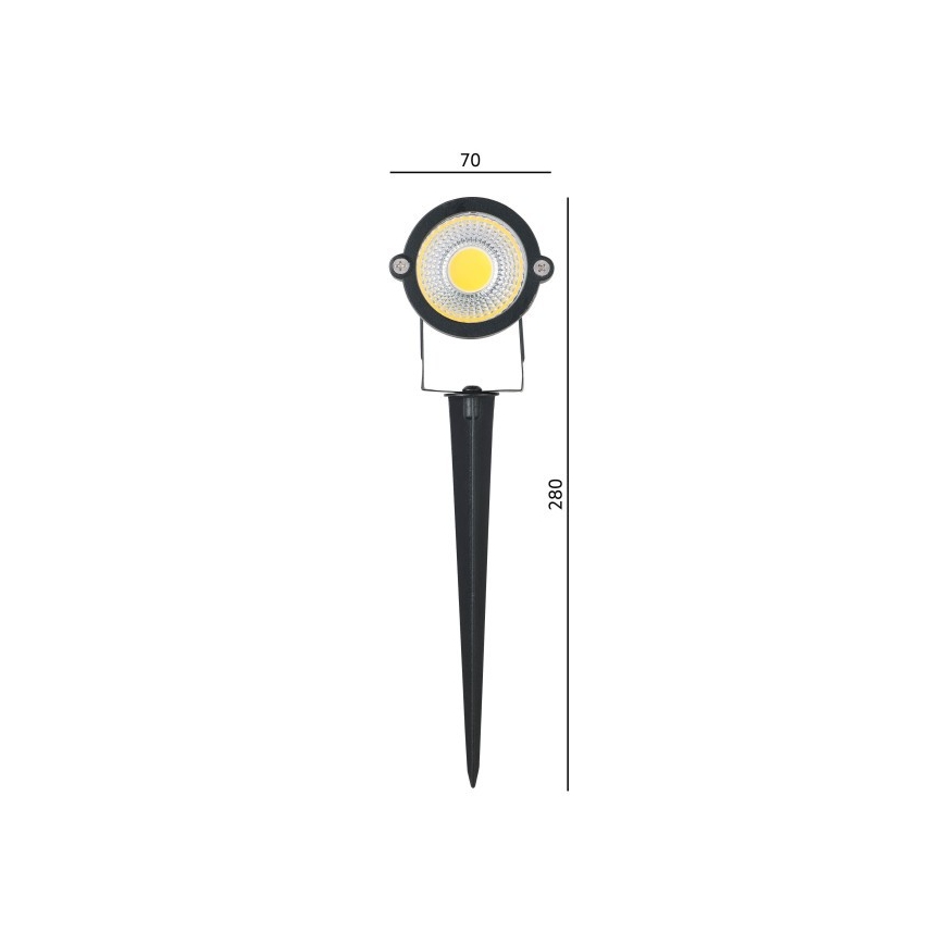 Lámpara LED de exterior BLAKE LED/5W/230V 3000K IP65 negra