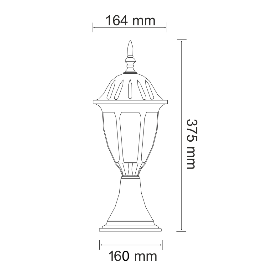 Lámpara LED de exterior FLORENCJA 1xE27/10W/230V IP43