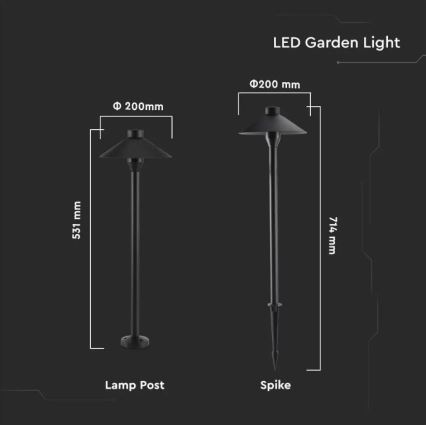 Lámpara LED de exterior GARDEN LED/7W/230V 3000K IP65