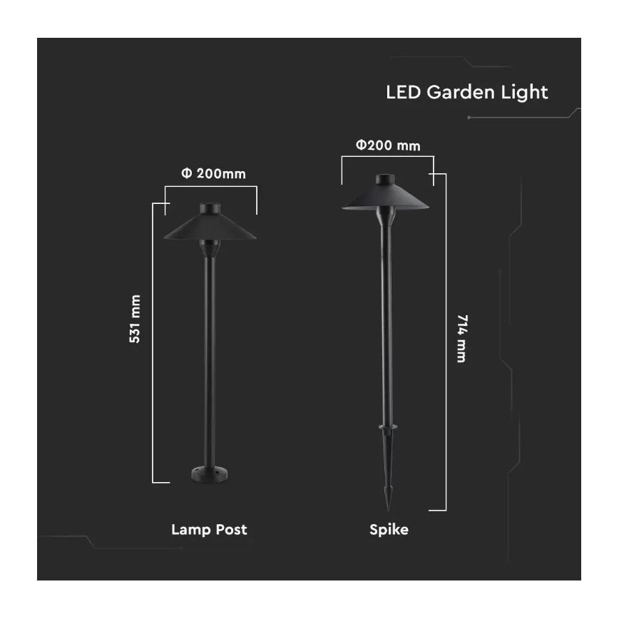 Lámpara LED de exterior GARDEN LED/7W/230V 3000K IP65