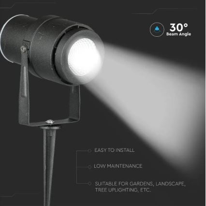 Lámpara LED de exterior LED/12W/230V 3000K negro IP65