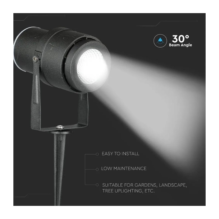 Lámpara LED de exterior LED/12W/230V 3000K negro IP65