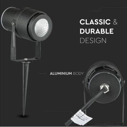 Lámpara LED de exterior LED/12W/230V 3000K negro IP65
