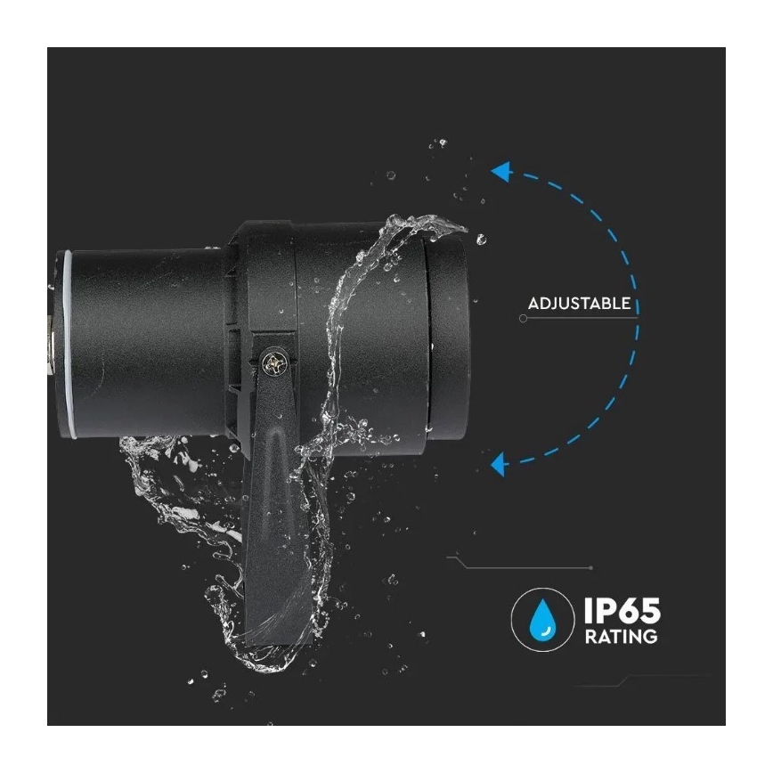 Lámpara LED de exterior LED/12W/230V 3000K negro IP65