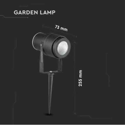 Lámpara LED de exterior LED/12W/230V 3000K negro IP65