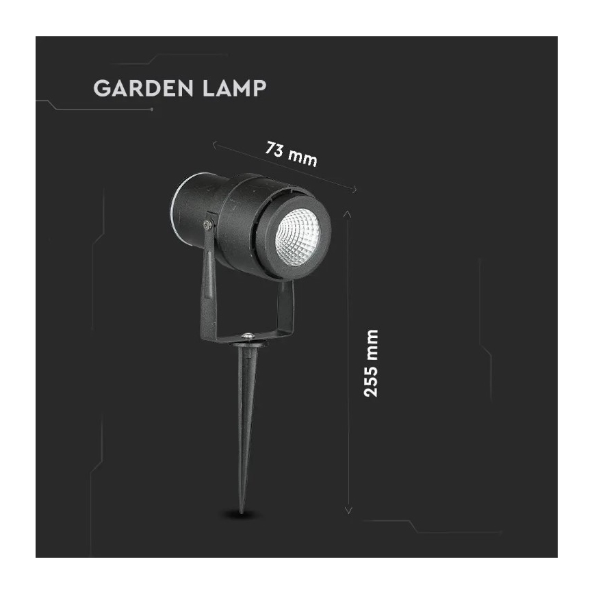Lámpara LED de exterior LED/12W/230V 3000K negro IP65