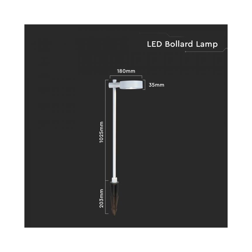 Lámpara LED de exterior LED/7W/230V 4000K IP65 blanca 102 cm