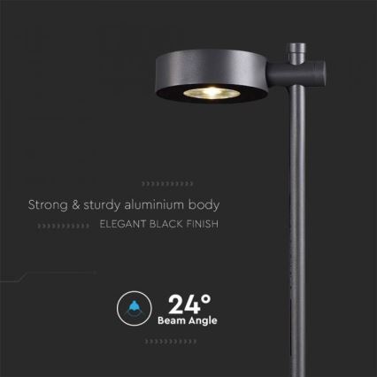 Lámpara LED de exterior LED/7W/230V 4000K IP65 negra 102 cm