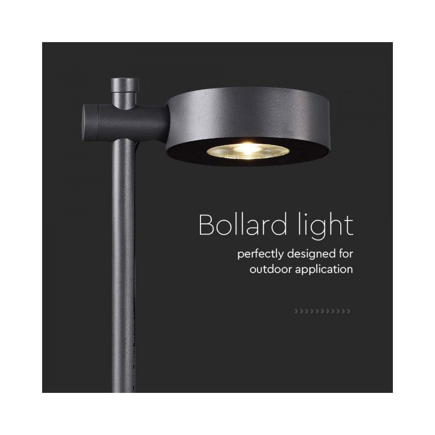 Lámpara LED de exterior LED/7W/230V 4000K IP65 negra 102 cm