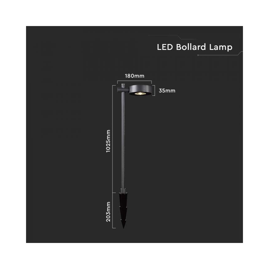 Lámpara LED de exterior LED/7W/230V 4000K IP65 negra