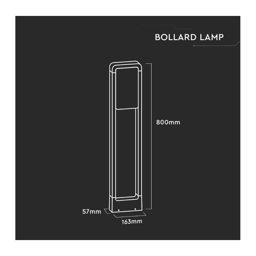 Lámpara LED de exterior SAMSUNG CHIP LED/10W/230V 3000K IP65 negro